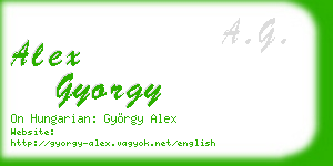 alex gyorgy business card